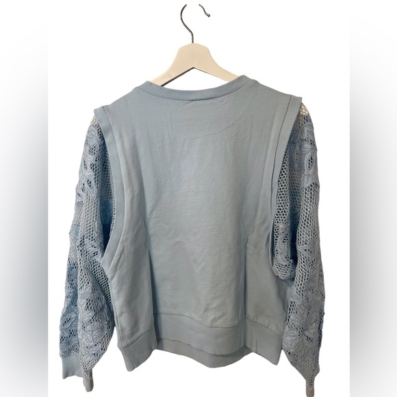 NWT Anthropologie Embroidered Cutwork Sweatshirt - Picture 2 of 5